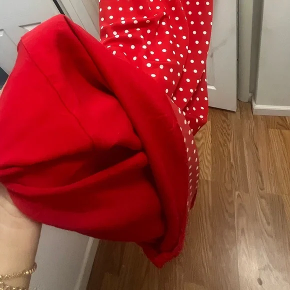 Nellie Red Polka Dot Maxi Dress - Picture 4 of 8